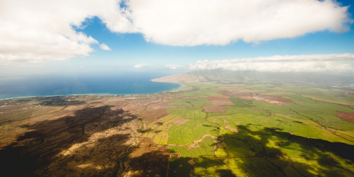 aerial photography of pains