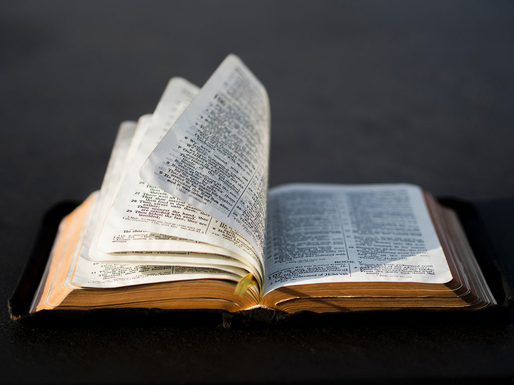 Bible pages open
