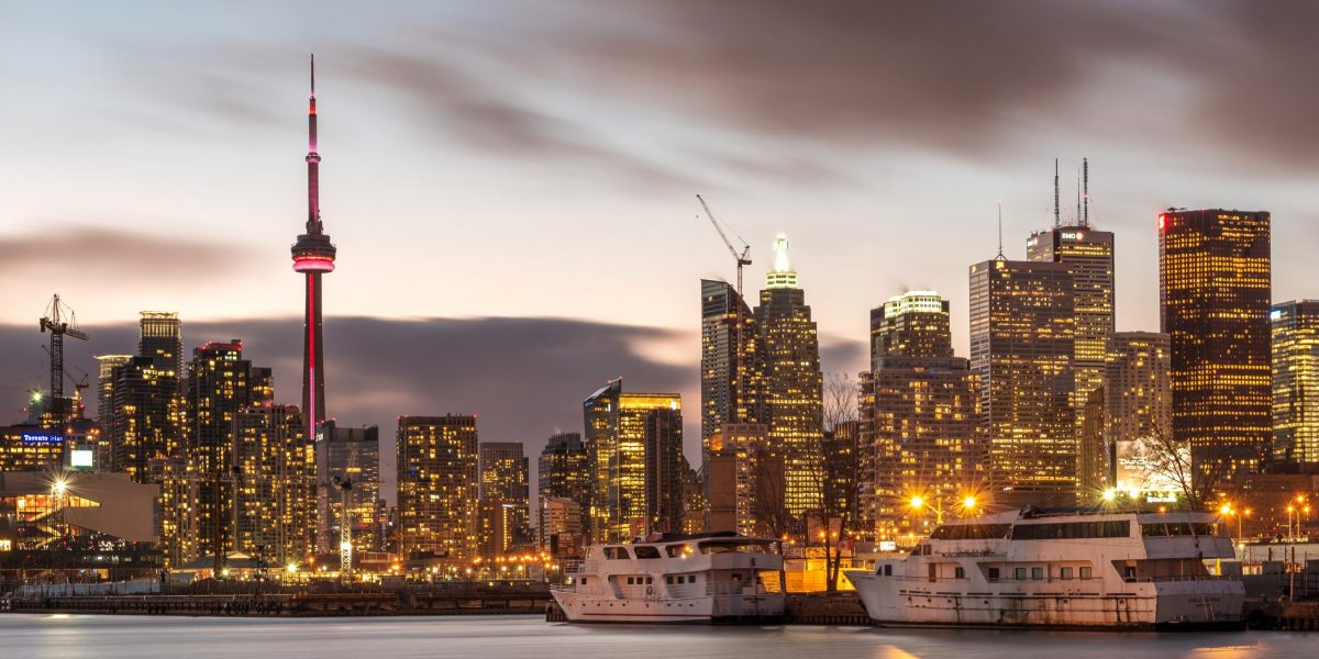 city view during nighttime photography
